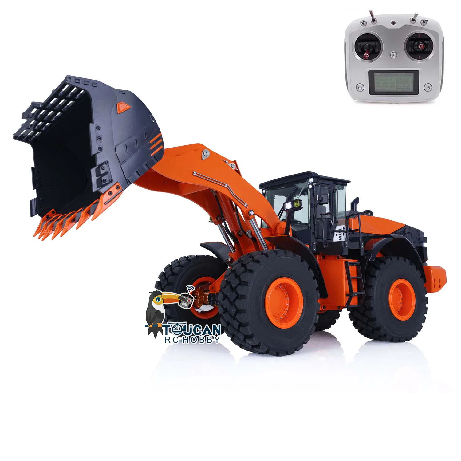 JDM 1/14 Metal Hydraulic RC Loader ZW370 198 RTR Remoted Construction Car Finished Mover Light Updated Sound Toy for Boy TH22619