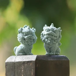 Creative Green Sandstone Divine Beast Image Ornament Home Micro Landscape Flower Bonsai Fish Tank Landscape Decoration Props