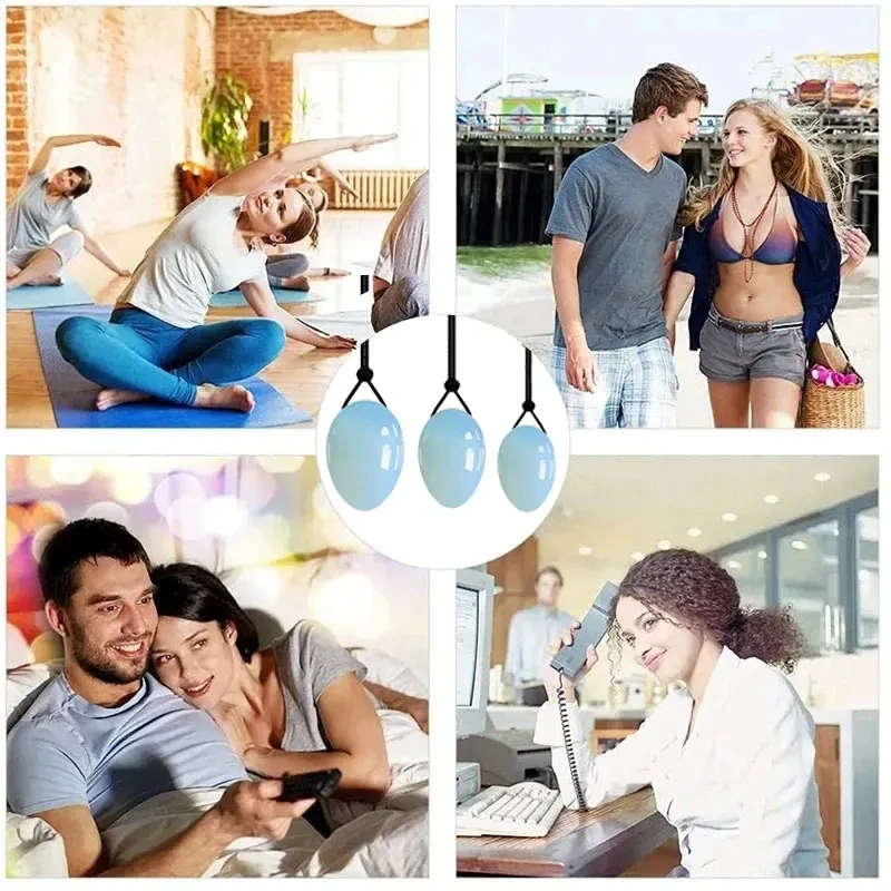 Opal Yoni Egg Opalite Yoni Eggs Jade Vaginal Balls Kegel Muscle Exercise Ball Pelvic Floor Massage Exerciser Jade Massager
