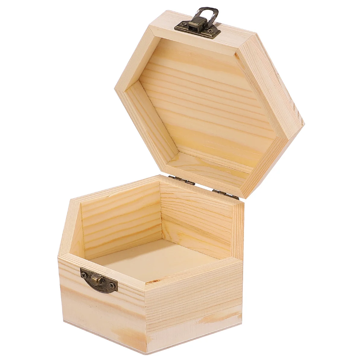 

1Pcs Wooden Jewelry Box Retro Handmade DIY Simple Small Jewelry Storage Container Organizer for Rings Earrings Trinkets