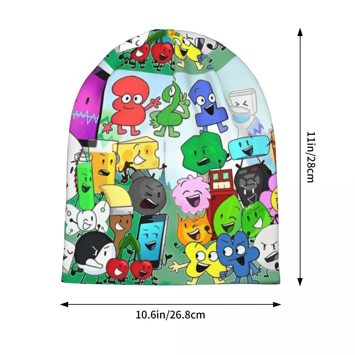 BFDI Inanimate Insanity Skullies Beanies Hat Battle for Dream Island Summer Men Women Outdoor Caps Thermal Elastic Bonnet Hat
