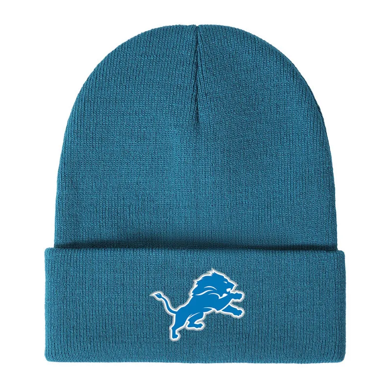 Lions Beanies Winter Hats Grits Logo Bonnet Cool Elastic Cap Men Women Sports Team Football Print Multicolor Solid Thickened