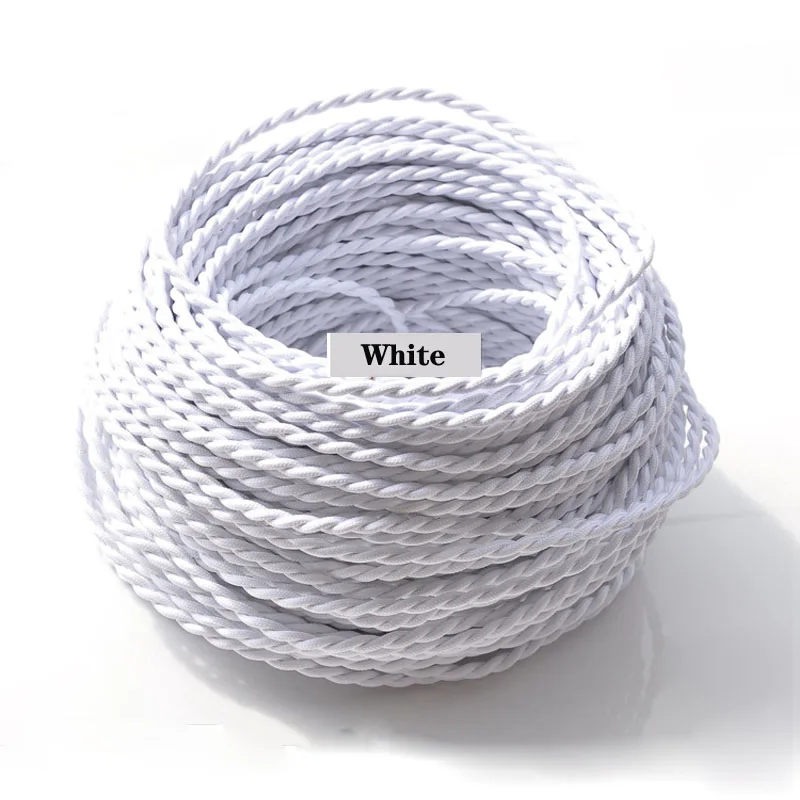 

5 Meters Vintage Chandelier Braided Electrical Wires 2*0.75mm Double Copper Wire for Bar Restaurant Personality DIY Light Line