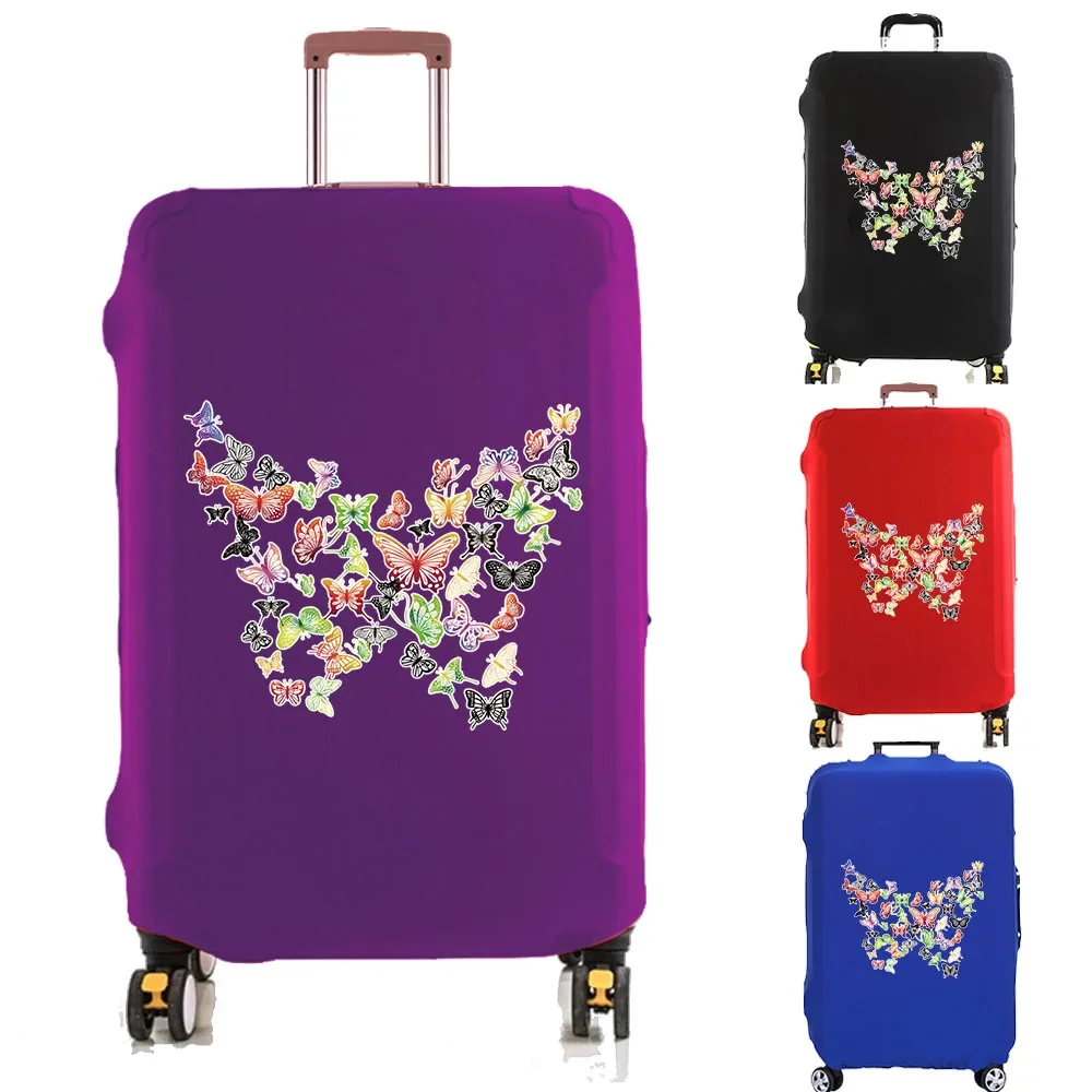 

Luggage Cover Suitcase Protector for 18-32 Inch Trolley Case White Butterfly Covered Thicken Elasticity Anti-Scratch Dust Cover