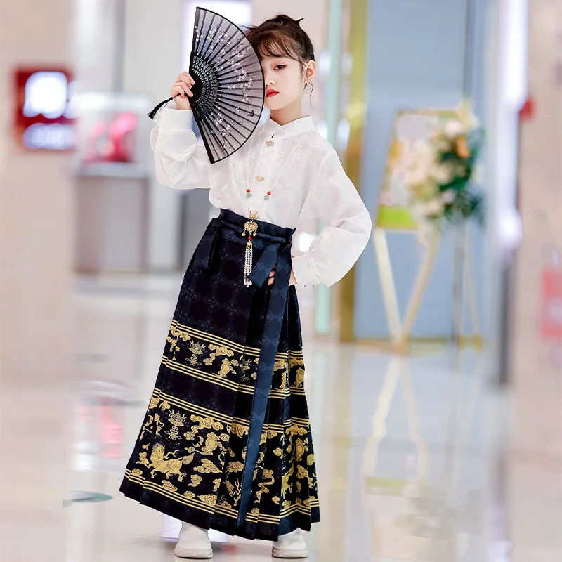 jupe-hanfu-pour-enfants-a-motif-visage-de-cheval-jupe-plissee-traditionnelle-chinoise-vintage-pour-filles-ensembles-de-costumes-anciens-tenue-hanfu-tendance