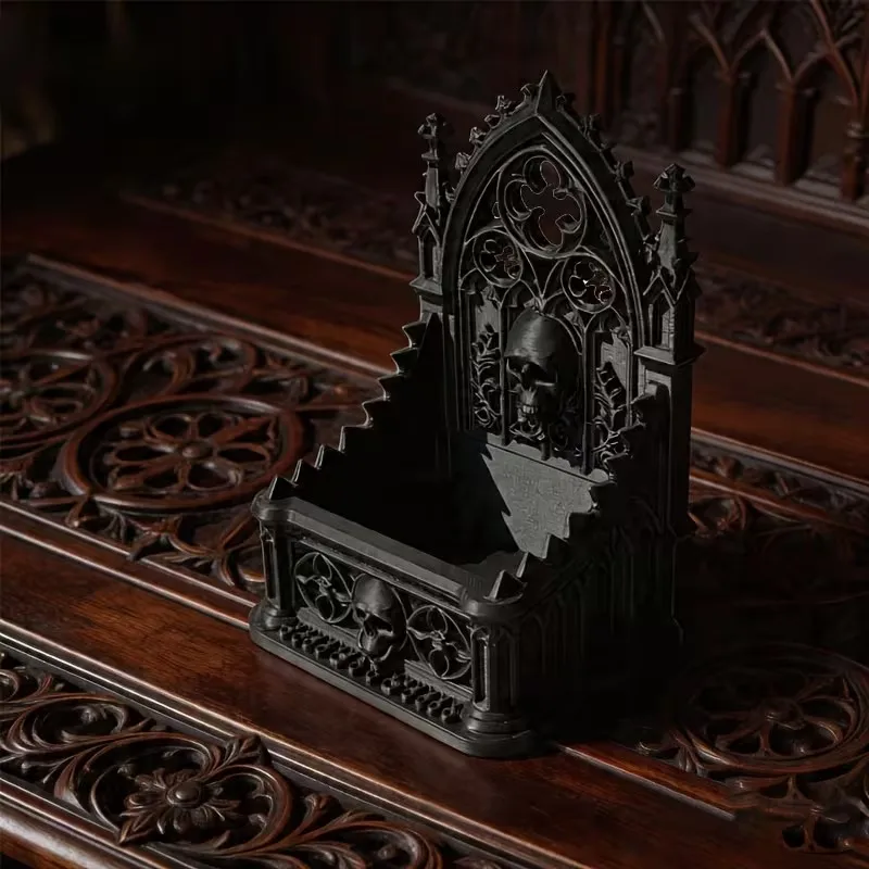 Dunkle 3D-gedruckte High-End Desktop-Aufbewahrungsfiguren für die Dekoration – Gotische Heimdekoration für Schreibtisch und Zuhause – Detail 5