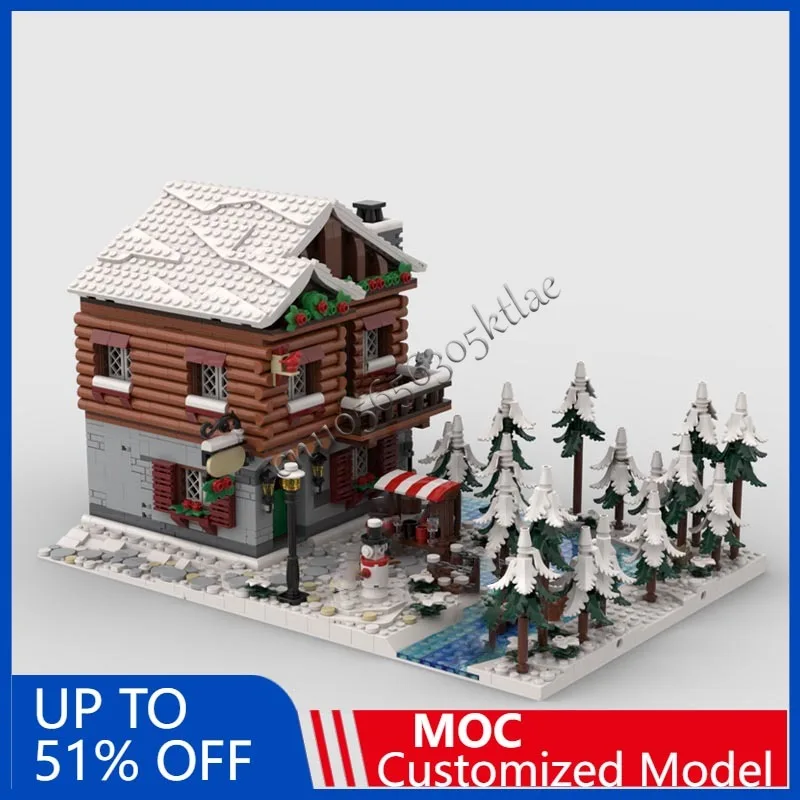 

2872PCS MOC Winter Village Series Breakfast Inn Building Model DIY Customize Puzzle Technology Creative Assembly Kids Toys Gifts