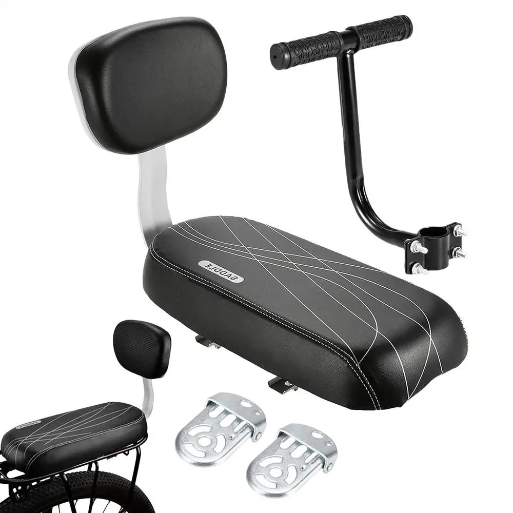 Fahrrad Rücksitz Fahrrad Wasserdicht PU Leder Weiche Kissen Hinten Rack Sitz Kinder Sitz Mit Rückenlehne Fahrrad Zubehör – Detail 2