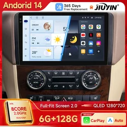 Car Radio For Mercedes-Benz M-Class W164 Android 14 Carplay 2 Din Stereo GL-Class X164 ML GL ML350 ML500 GL320 ML280 GL350 GL450