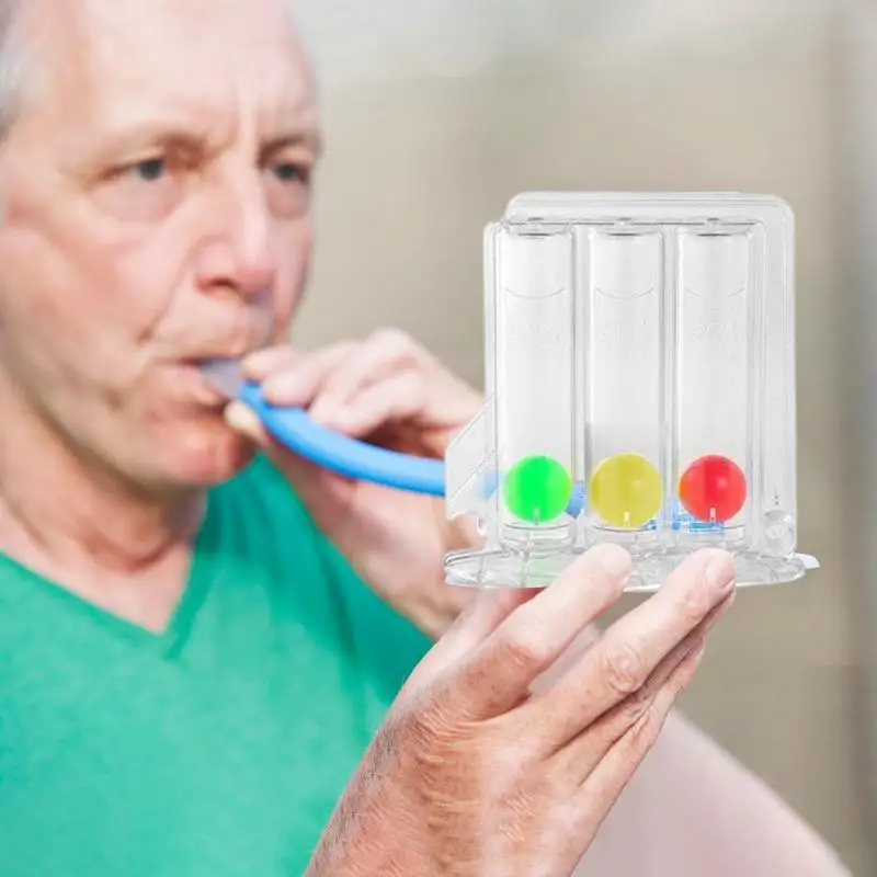 3 Balls Breathing Trainer Breathing Trainer For Lungs Lung Function Exercise Respiratory Spirometry For Athletes