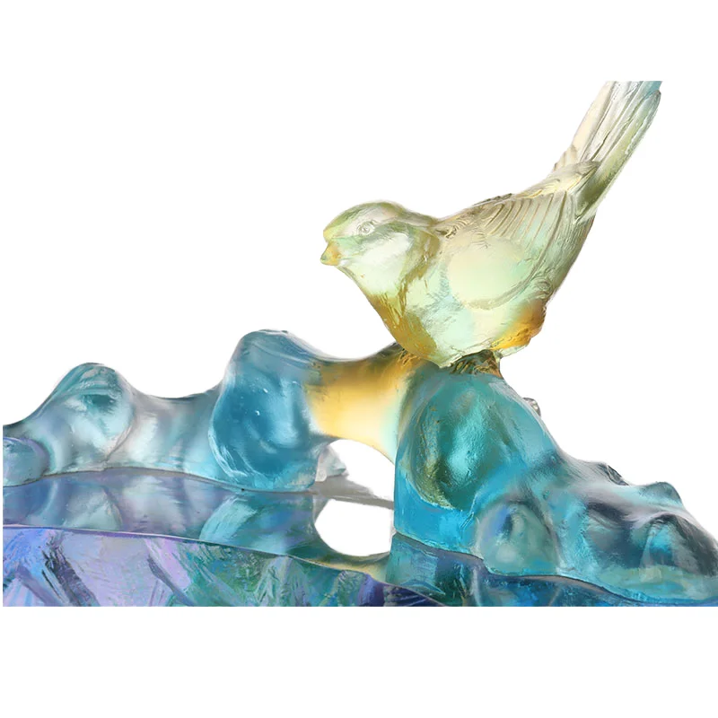 Color handmade crystal laser printing folk art animal pattern fruit plate simple fashion trend boutique tableware