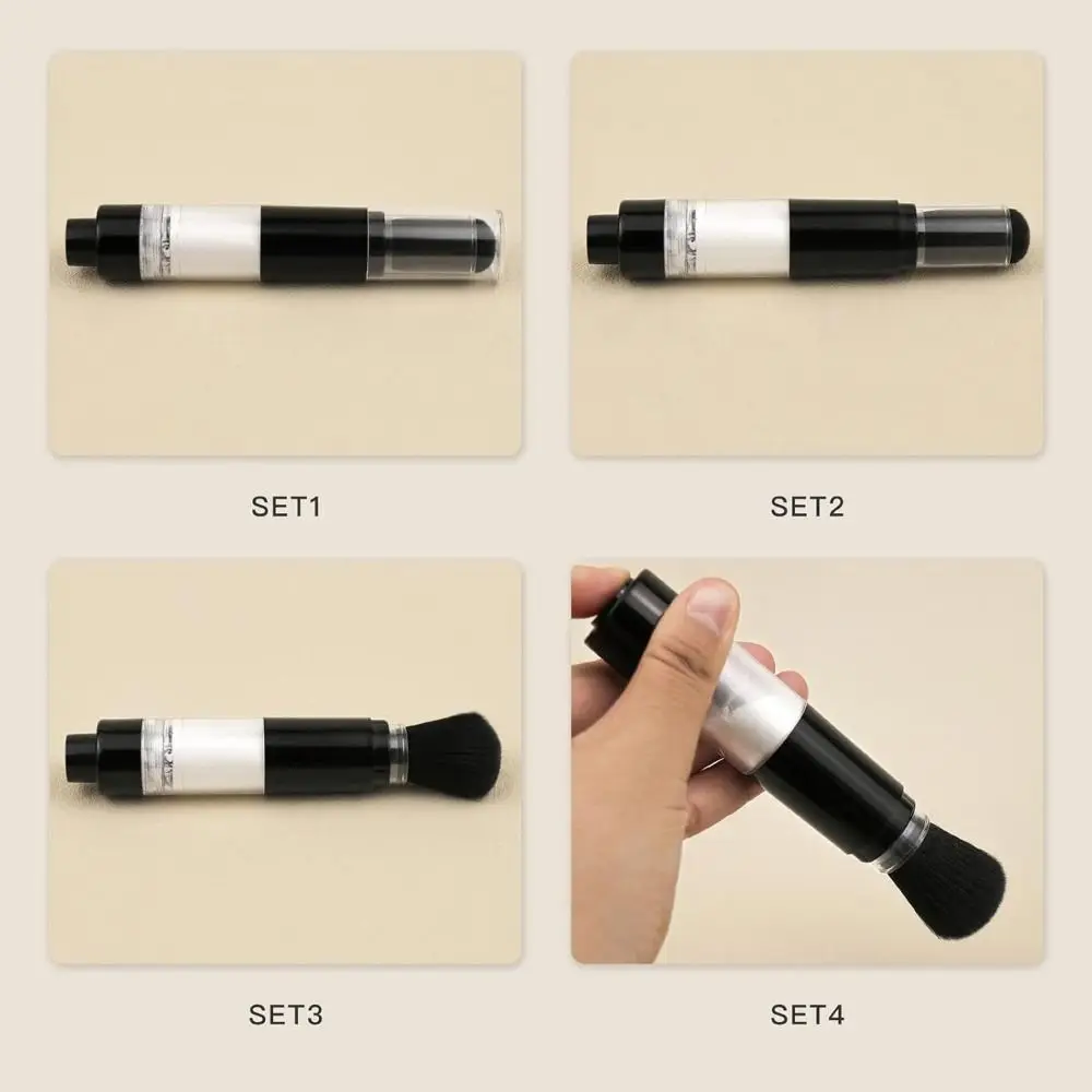 Multifunction Refillable Embossing Powder Brush Reusable Pressed Travel Makeup Brush Applicator Brush Beauty Tool