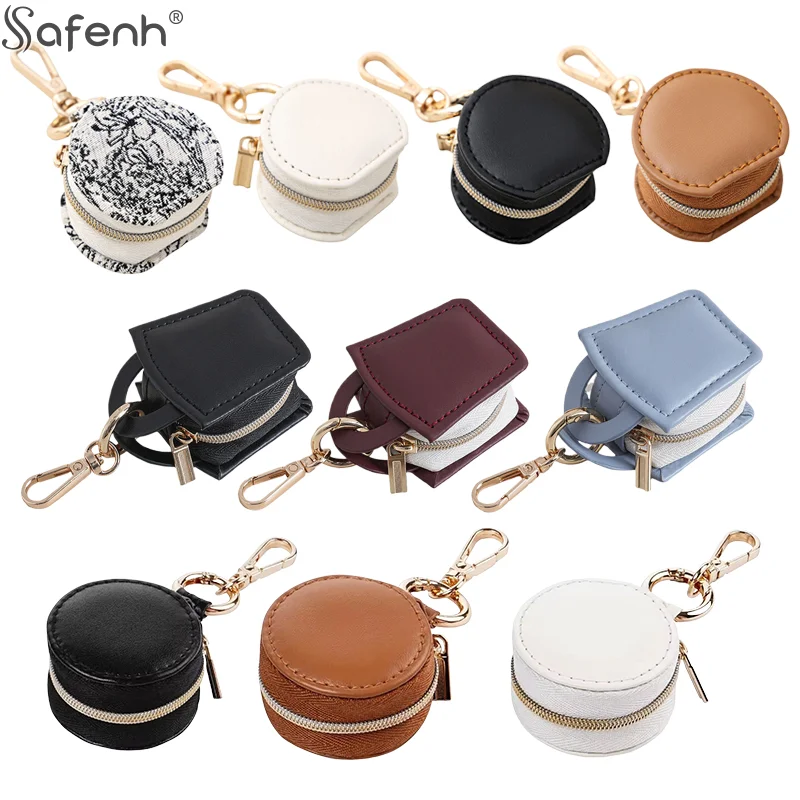 1 قطعة بو الجلود المحمولة صندوق مجوهرات دائري السفر مجوهرات تخزين اكسسوارات المنظم للمراهقين وصيفه الشرف هدية عيد ميلاد #3