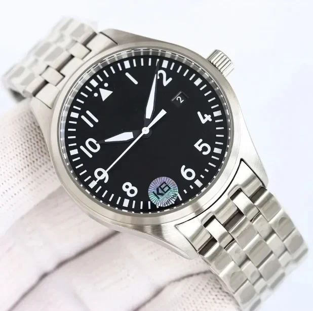 Luxury New Automatic Watch for Men Mechanical Watches Stainless Steel Strap Black Blue Pilots MARK XX 40mm