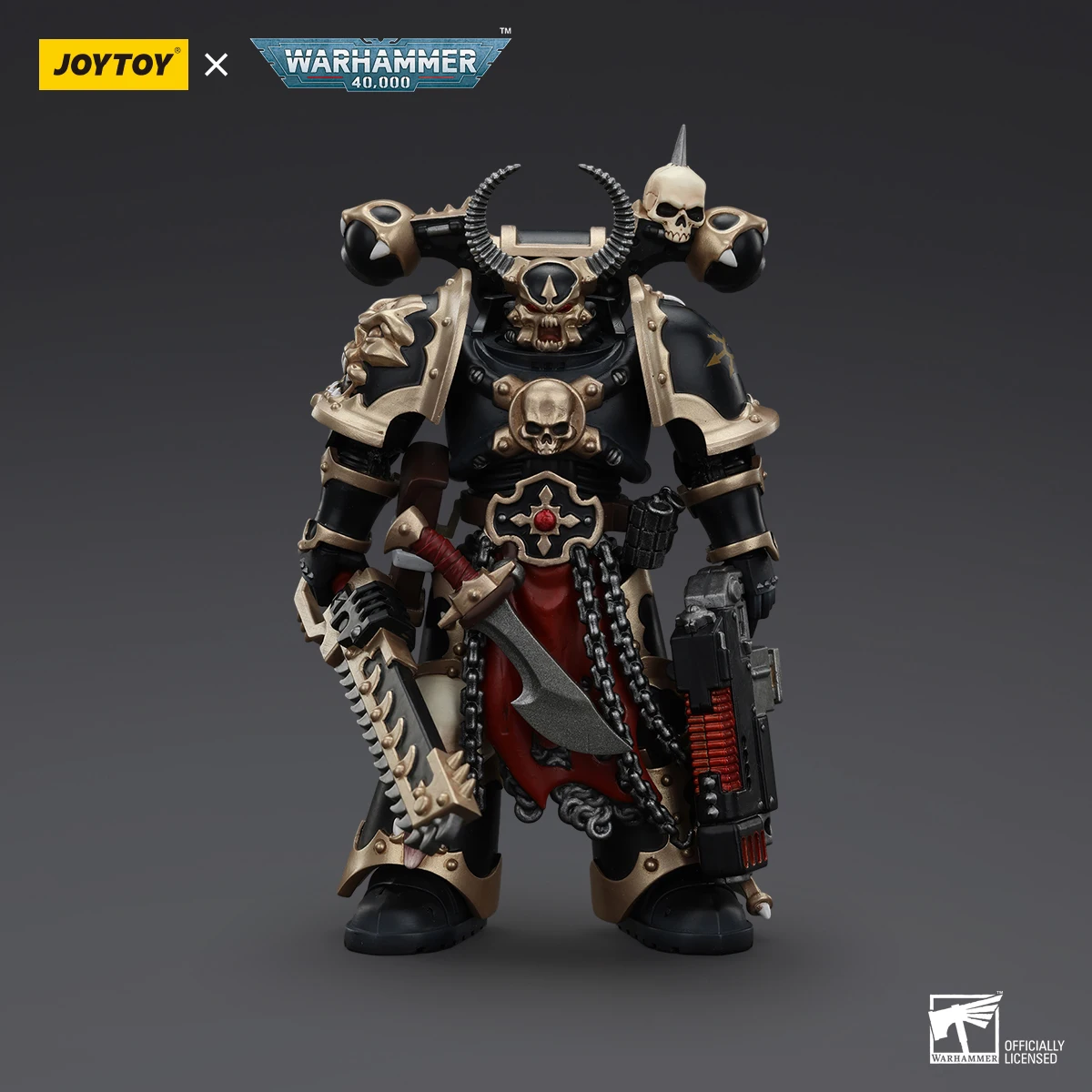 

JOYTOY Warhammer 40K Chaos Space Marines Black Legion Chosen With Combi-melta And Chainsword Action Figures Collection Original