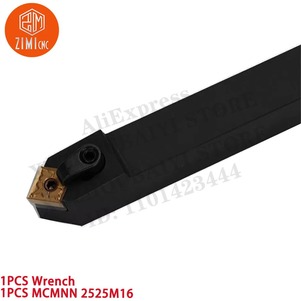 1 PCS MCMNN 2525M16 Pemegang Alat Putar Silinder CNC 50° Untuk Sisipan Karbida CNMG1606 Mesin bubut logam CNC alat pemotong mekanis