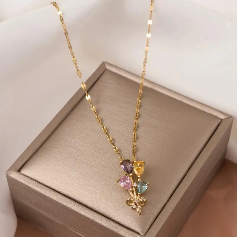 Stainless Steel Balloon Pendant Necklace Suitable For Daily Wear Holidays Birthdays Is The Nice Gift For Family And Friends