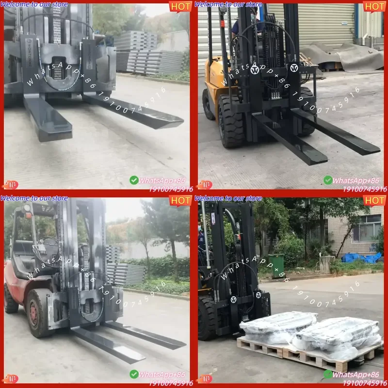 CE Certificate Wontonne Telescopic Forks Hydraulic Forklift Attachments Stainless Steel 2500kg Load Capacity Enhance Loading
