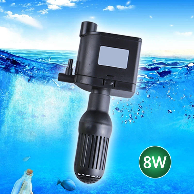 Micro Oxygen Pump 220V 50Hz Three-in-one Submersible Pump Filter Pump Aeration Pump Fish Tank Aquarium Accessories Outlet 20mm