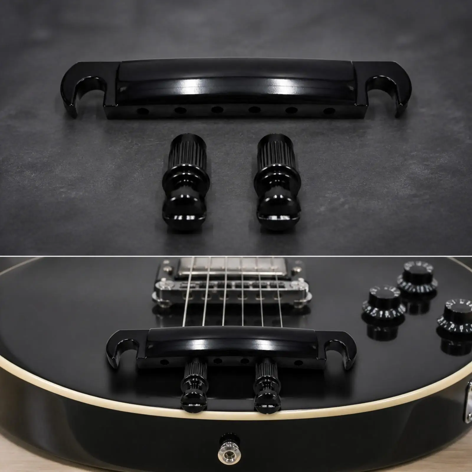 Zinc Alloy Industrial Bridge for Electric Guitar LP Solid Body Six String Replacement Tailpiece Hardware