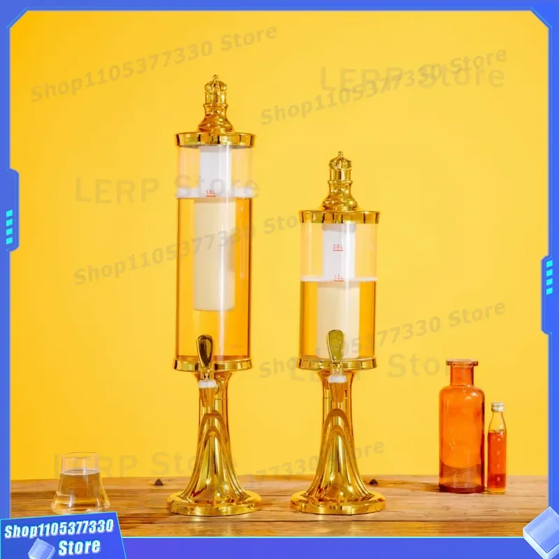 3L Portable LED Beer Tower Dispenser Food Grade Plastic Draft Keg for Bar Hotel Beverage Ice Bucket New Design Light Emitting