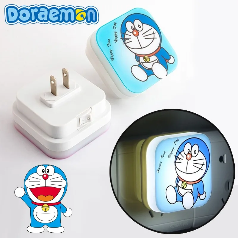 Cartoon Doraemon Bedside Night Light Kids Creative Ambient Lighting LED Eye Protection Night Lamp Cute Home Decorations Gifts