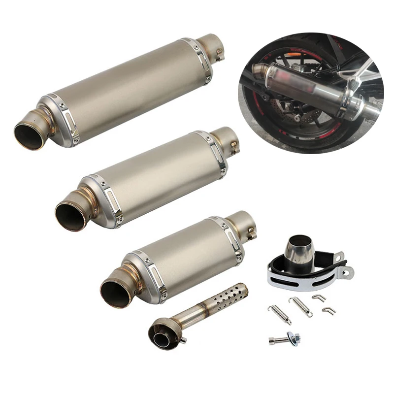 Universal 51mm Motorcycle Exhaust Muffler Escape Moto with DB Killer For Yamaha PCX125 FZ1N Z900 CBR500R R6 R25 R3 R1 Z400 Z650