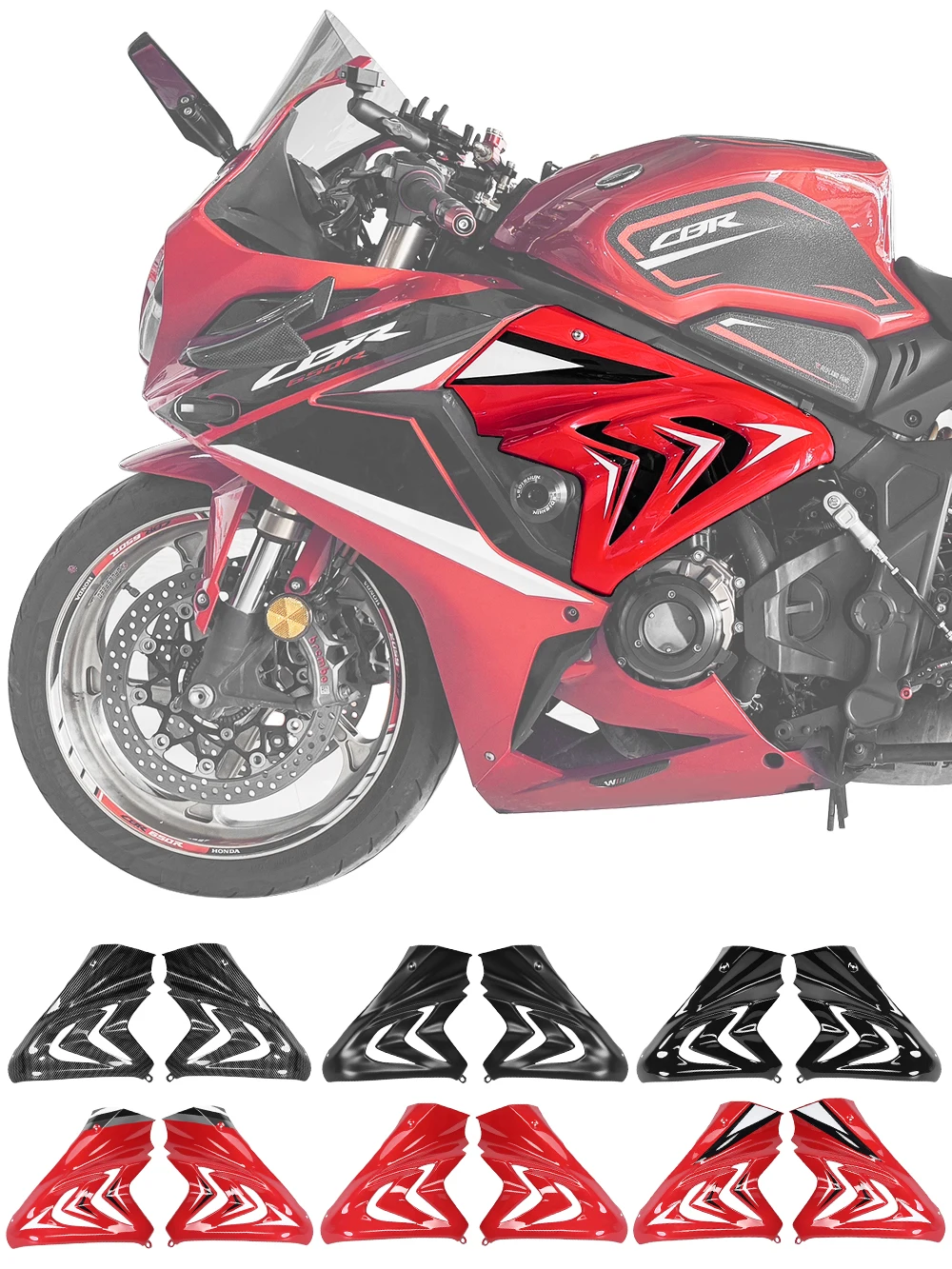 Couvercle de carénage du panneau latéral du cadre du moteur, garniture de Protection, couvertures décoratives pour Honda CBR650R CBR 650R 650 R, accessoires 2019 – 2023