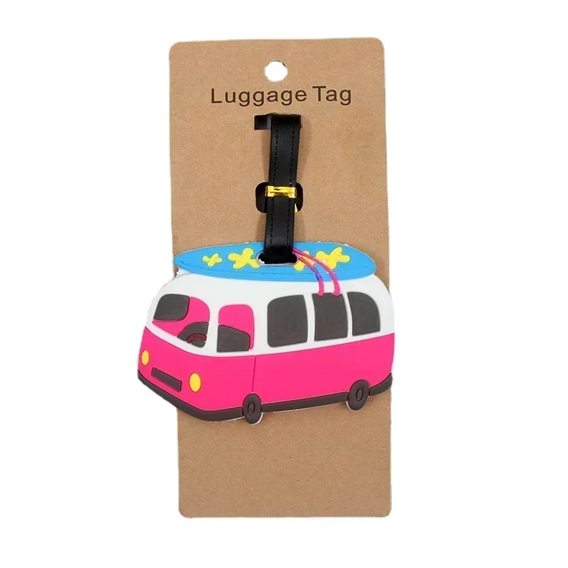 Travel Cute Luggage Tag Plane & Car Luggage Tag Silica Gel Suitcase ID Addres Holder Baggage Boarding Tag Portable Label