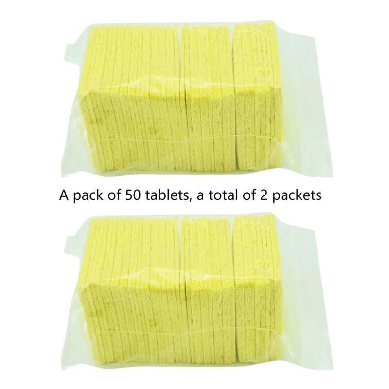 Reliable Soldering Iron Cleaning Sponge HighTemperature Resistant (100 Pieces) Dropship