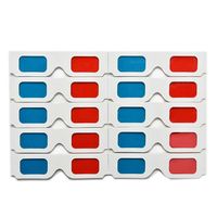 3D Glasses Red Blue Cardboard Paper Glasses 3D TV Movie Game Glasses Portable Universal 3D Gaming Real Cinemas Accessory