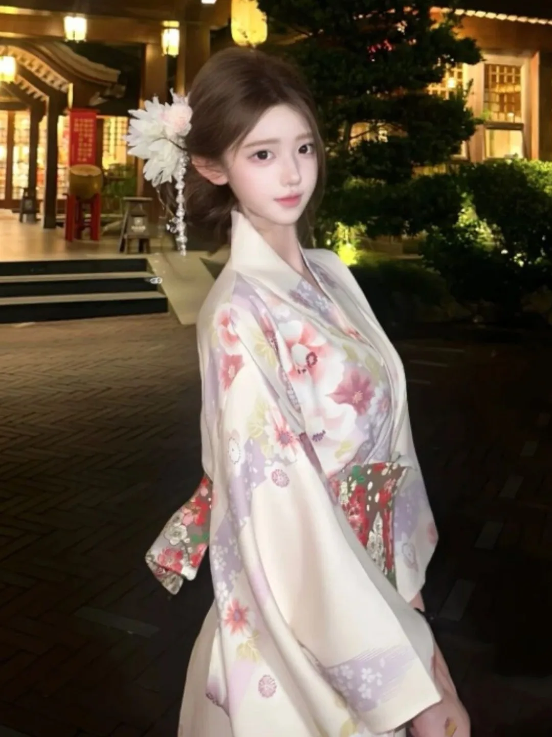 

New Traditional Japanese Kimono Style Bathrobe Improved Photography Costume for Girls Retro Photo Shoots Ethnic Women'swear