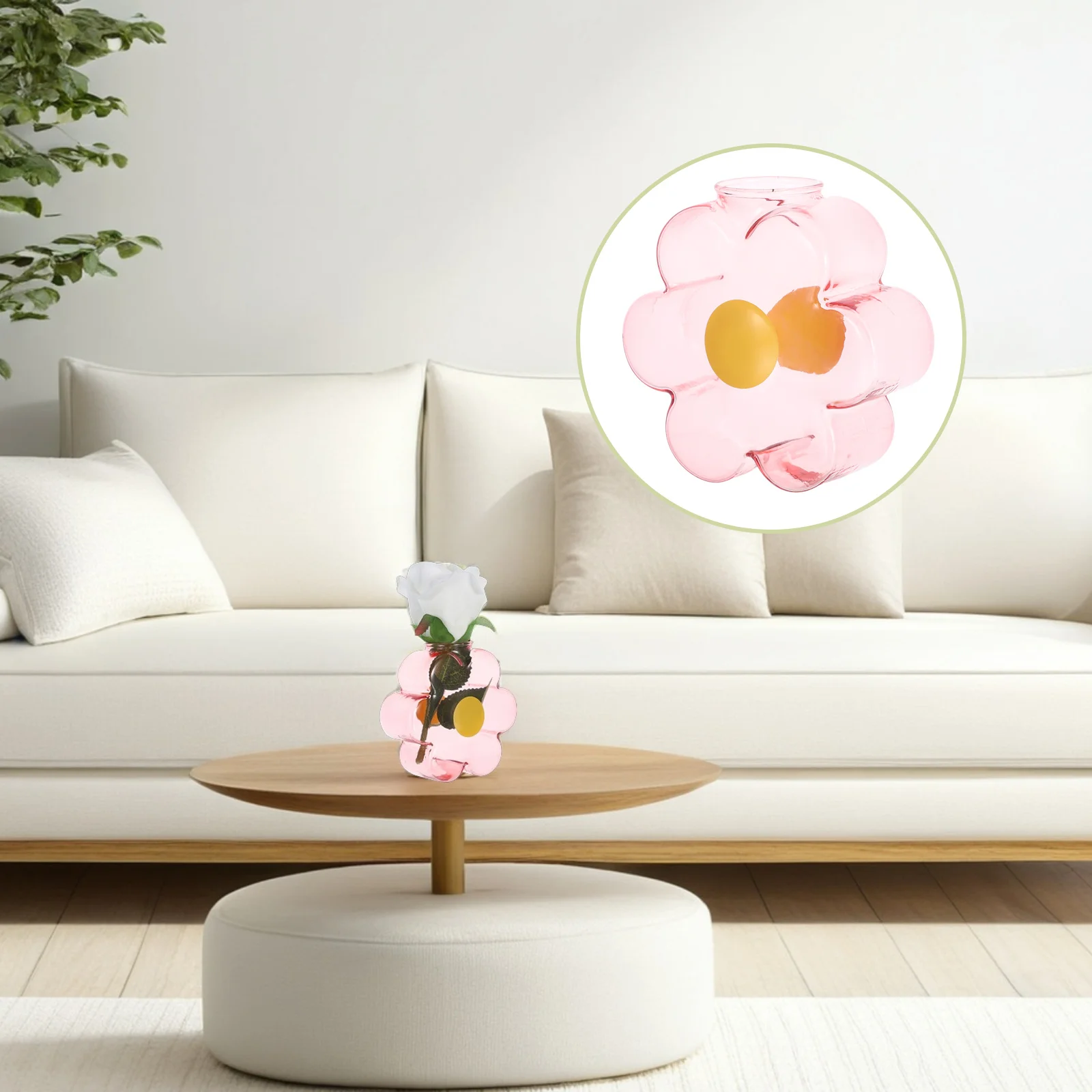 

Modern Clear Glass Vase Unique Flower Holder Hydroponic Plants Decorative Centerpiece Home Dining Table Elegant