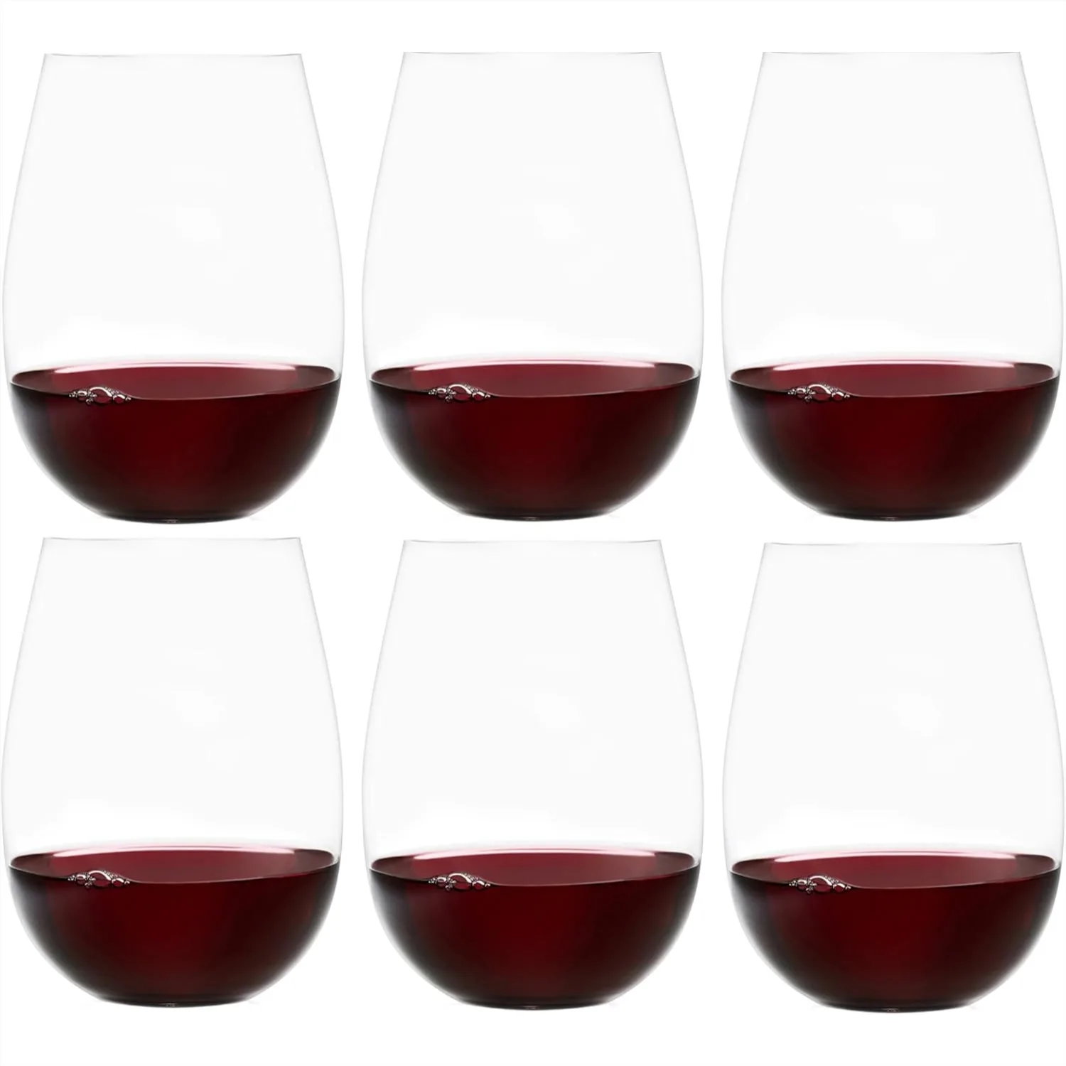 

Stemless Wine Glass with Reinforced Base, 17 oz, Dishwasher-Safe for Everyday Use