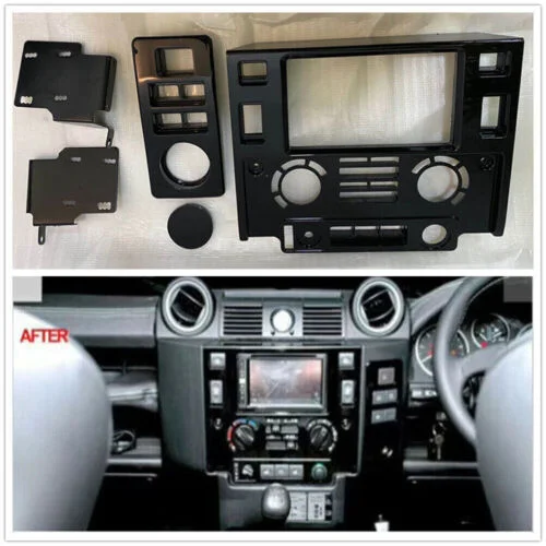 Car Dashboard Center Console for Old  Land Rover Defender Car styling Stereo Double 2 Din Dash Kit Auto Accessories