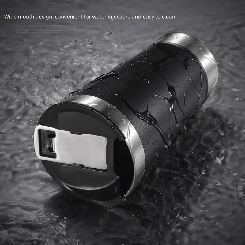 473 مللي فتاحة زجاجات من الفولاذ المقاوم للصدأ الإبداعي كوب بيرة مزدوج الطبقات كوب عازل للمكنسة الكهربائية فنجان قهوة كوب سيارة محمول للسيارة #6