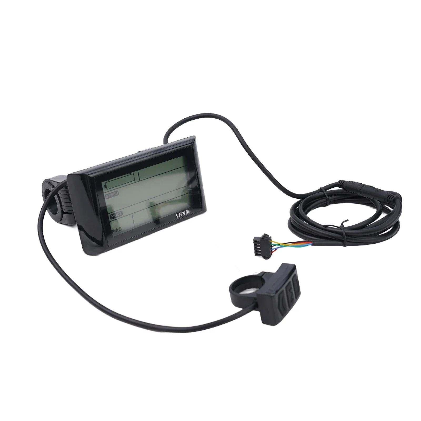 SW900 LCD Display Meter Control Panel for Electric Bicycles and Scooters with Auto Voltage Identification and 180cm Cable Length