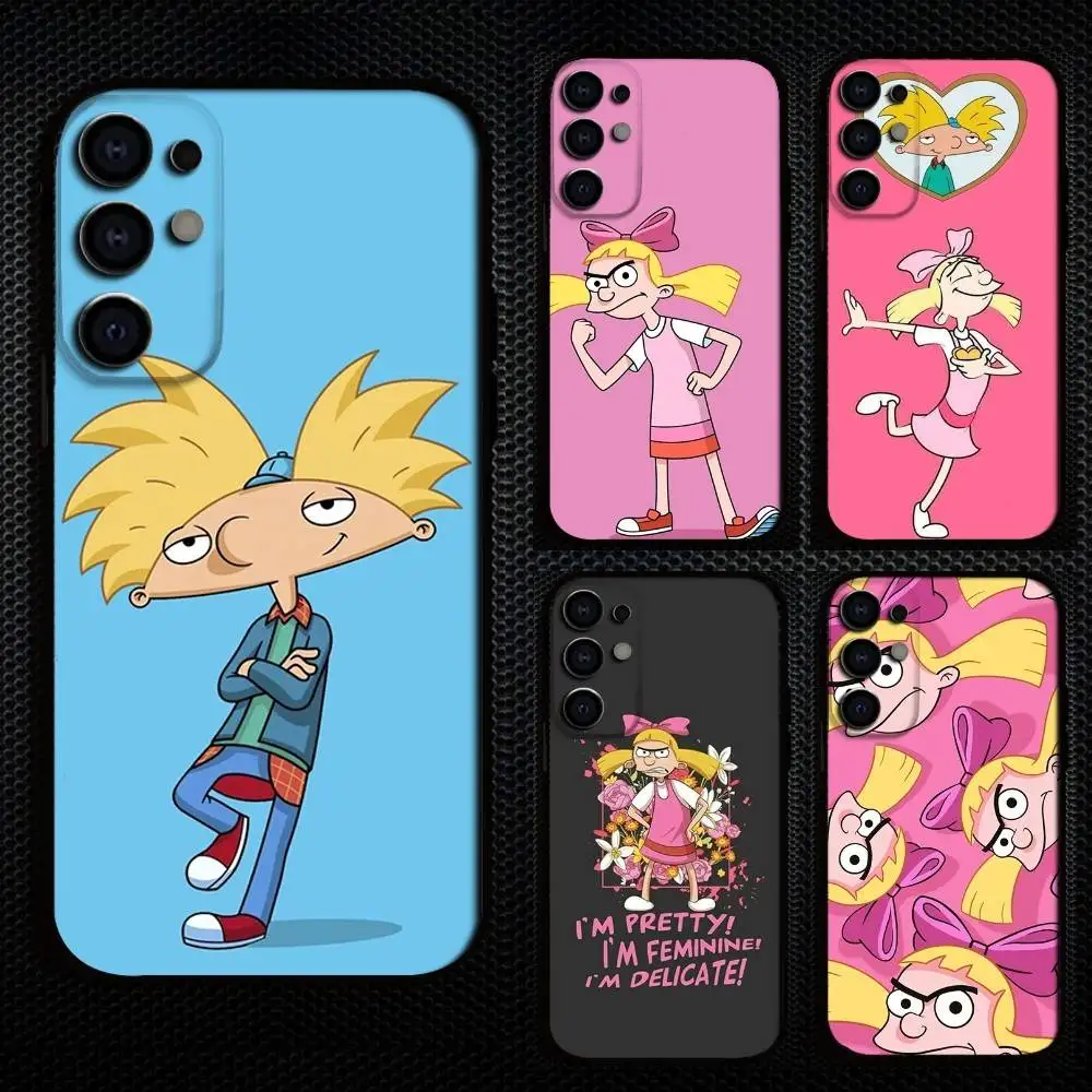 

Hey Arnold Fondos Cartoon Phone Case For Samsung S25,S24,S21,S22,S23,S30,Ultra,S20,Plus,Fe,Lite,Note,10,9,5G Black Cover