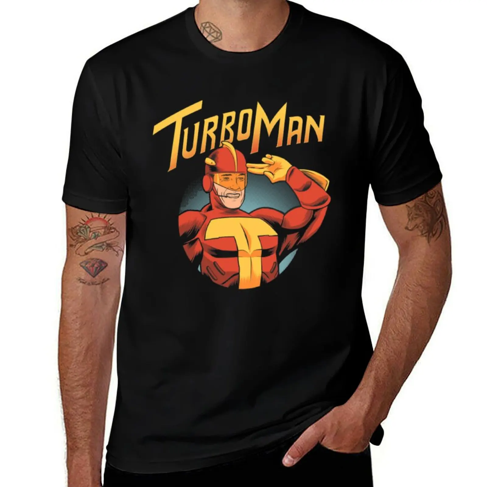 

turboman bink T-Shirt anime tshirt tees customs design your own Man t-shirt Men's cotton t-shirt