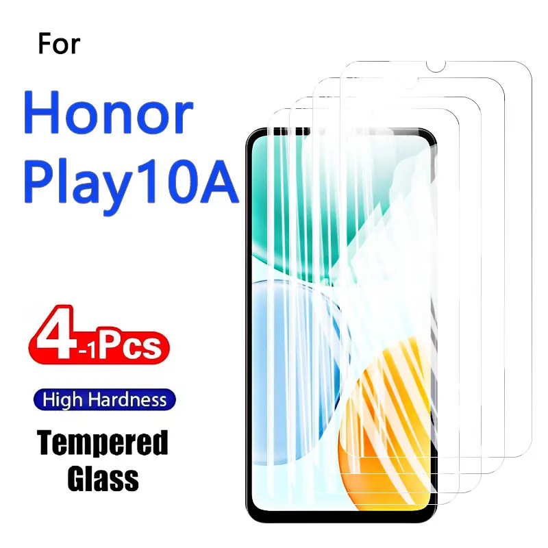 

Защитная пленка для экрана Honor Play10A Play 10 A, 1-4 шт., из закаленного стекла, с высоким содержанием алюминия, устойчивая к царапинам, совместима с чехлами, с функцией защиты от отпечатков пальцев