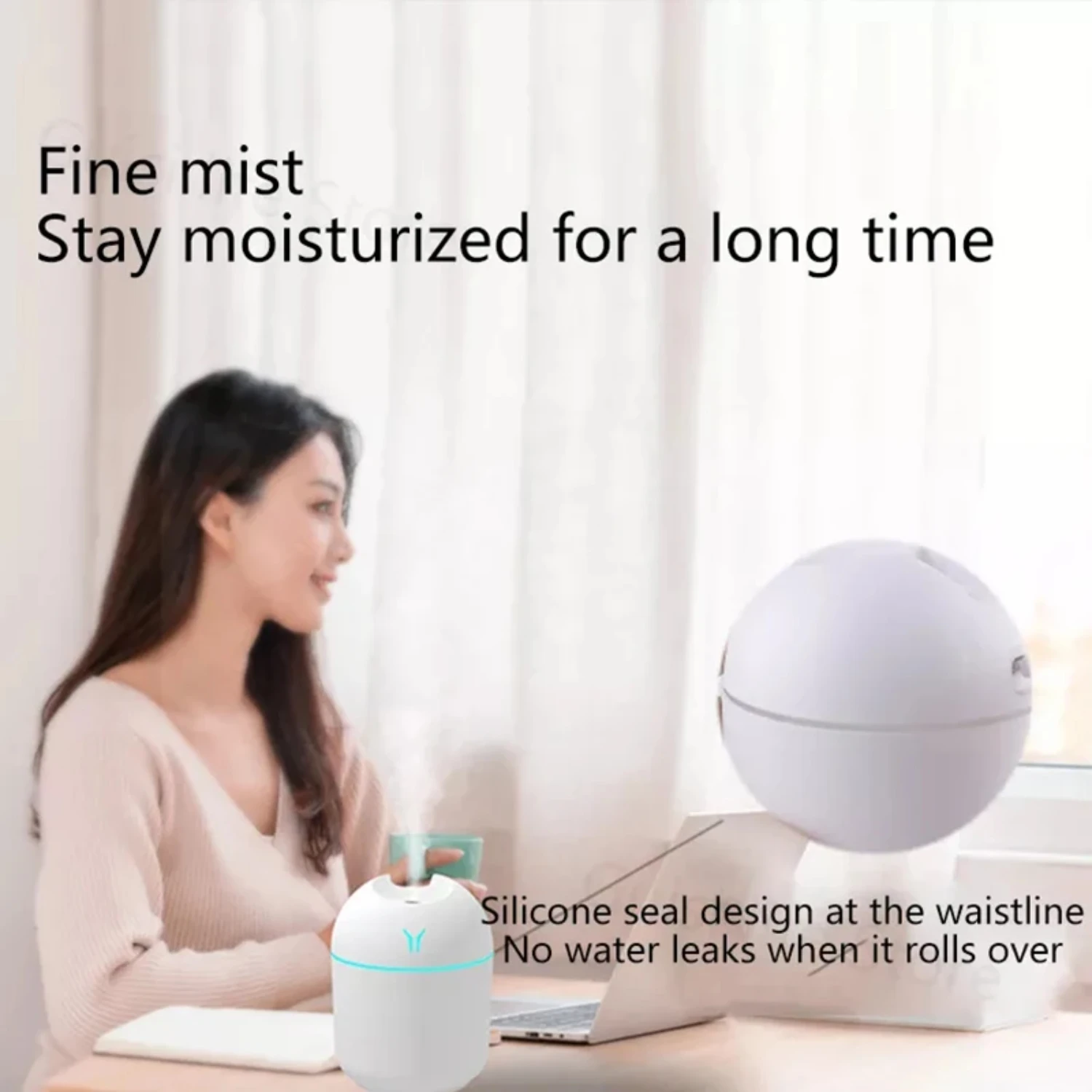 NEW Romantic Mini Ultrasonic Air Humidifier - 250ML With USB Essential Oil Diffuser and Anion Mist Maker For Car Purifier Along 