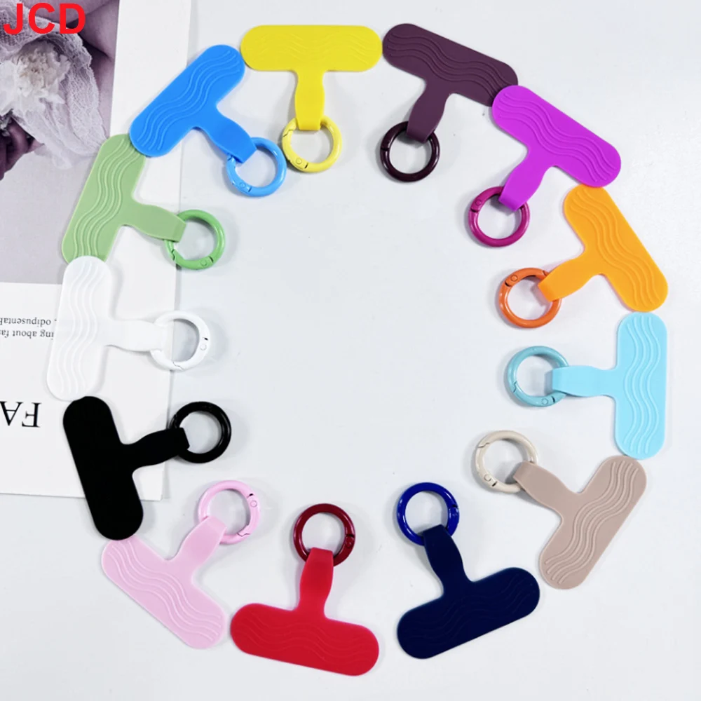 JDC 5 قطعة جراب هاتف من السيليكون حبل معلق معصمه المفاتيح سلسلة هواتف طوقا قطعة معلقة ثابتة انفصال الهاتف الخلفي ملصق #4