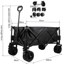 Carrello pieghevole da campeggio pieghevole da giardino pieghevole portatile da esterno OEM