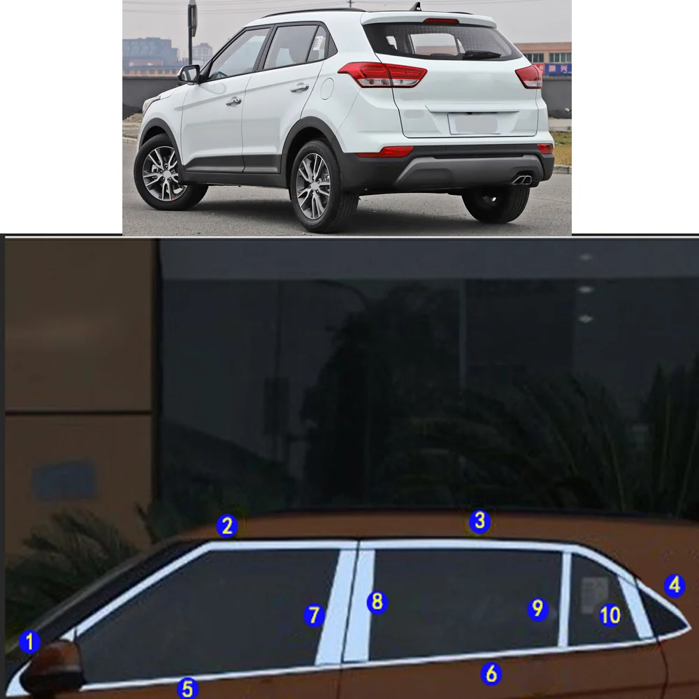 

Car Styling Sticker Garnish Pillar Window Middle Strip Trim Frame Hoods Parts For Hyundai ix25 2014 2015 2016 2017 2018 2019