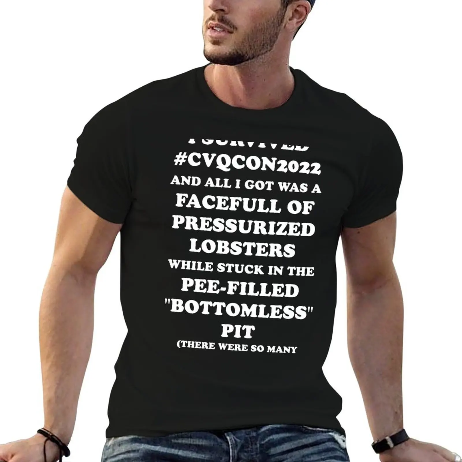 

CVQCon2022 T-Shirt cotton t shirts man 100% funny t shirts dark humor T-Shirt