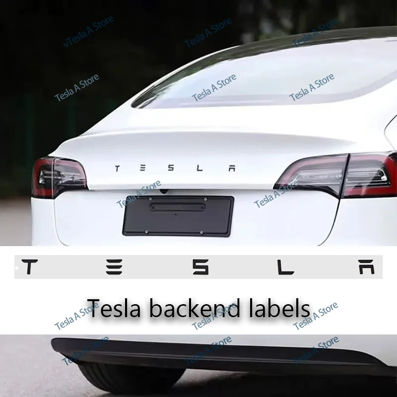 1szt 3D logo samochodu tylny znak literowy galwanizowany znak logo samochodu nadaje się do tylnego znaku TESLA MODEL/3/S/XHW akcesoria samochodowe