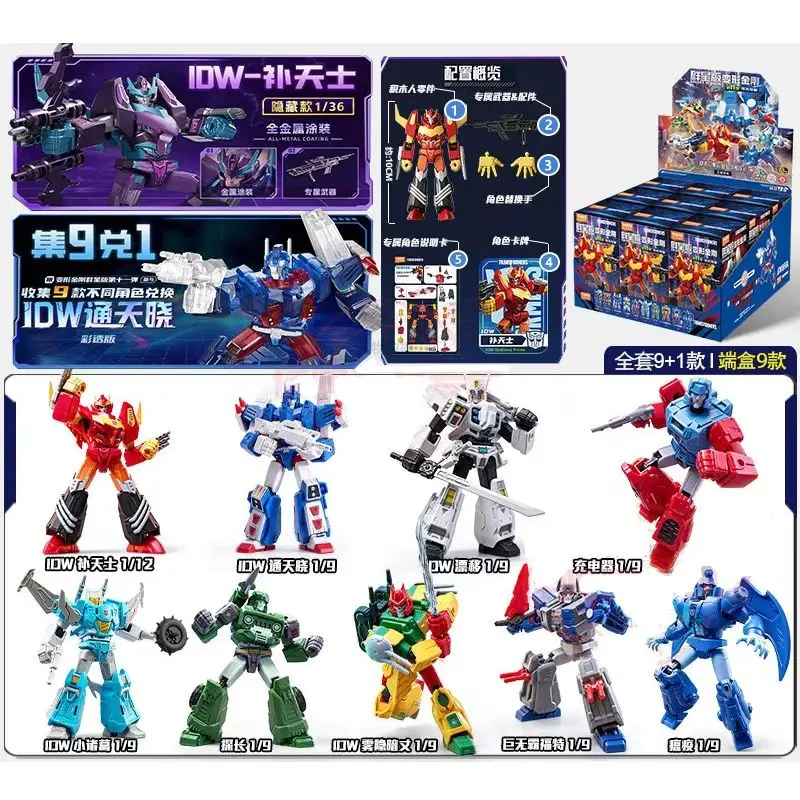 En stock, figurine d'action authentique Blokees Transformers Optimus Prime Megatron Grimlock Bumblebee, robot transformable de collection.