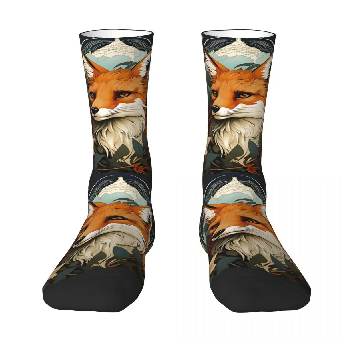 Colorful Wildlife Fox Kawaii Socks Gym Cartoon Pattern Socks