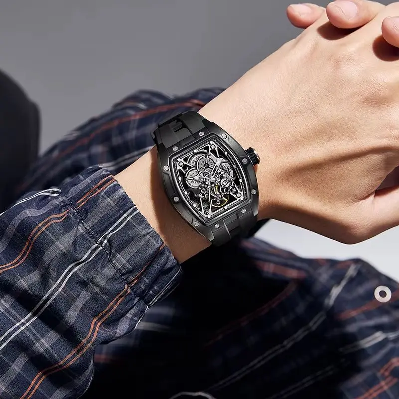 Original Brand 2027 Hollow out Sports Skeleton Successful People Wear Wristwatch Waterproof Clock Montre Homme Pag