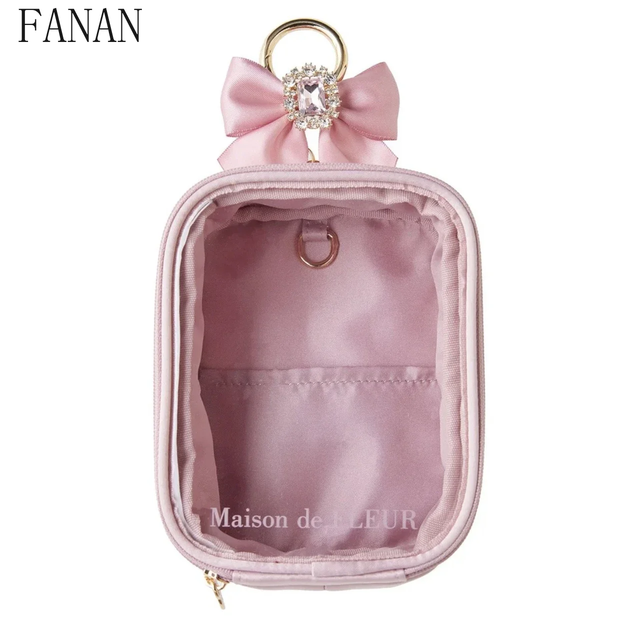 Cosmetic Bag Summer Lady Makeup Cases Japanese Style Sweet Cute Zipper 2025 New Macaron Hanging Storage Bags for Women